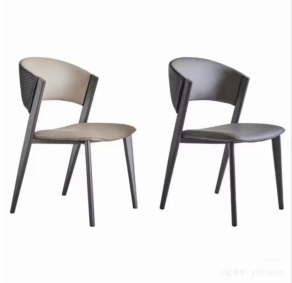 Modern Nordic luxury dining chairs with lightweight backrests, new simple design metal furniture, suitable for family restaurants and hotels