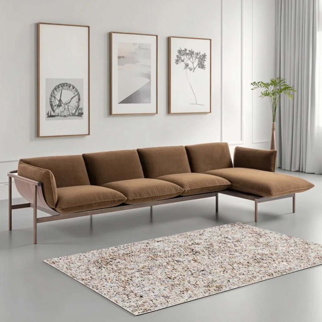 Villa Furniture Stainless Steel Frame Italian Style Connor Sofa Modern Leisure Lounge Chair Luxury Home Leisure Loft Leisure Sofa