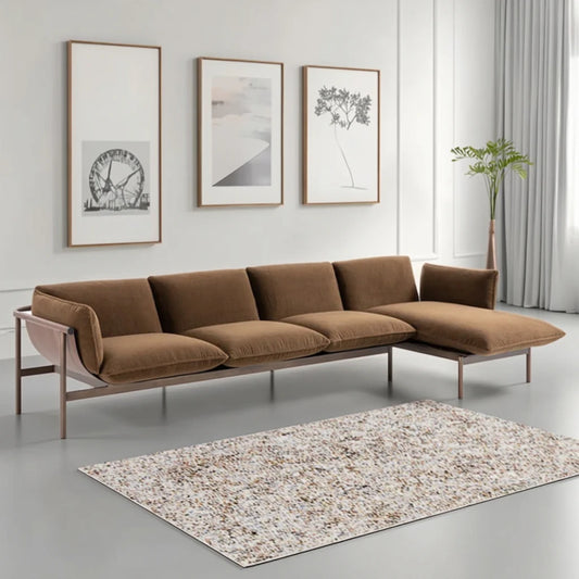 Villa Furniture Stainless Steel Frame Italian Style Connor Sofa Modern Leisure Lounge Chair Luxury Home Leisure Loft Leisure Sofa
