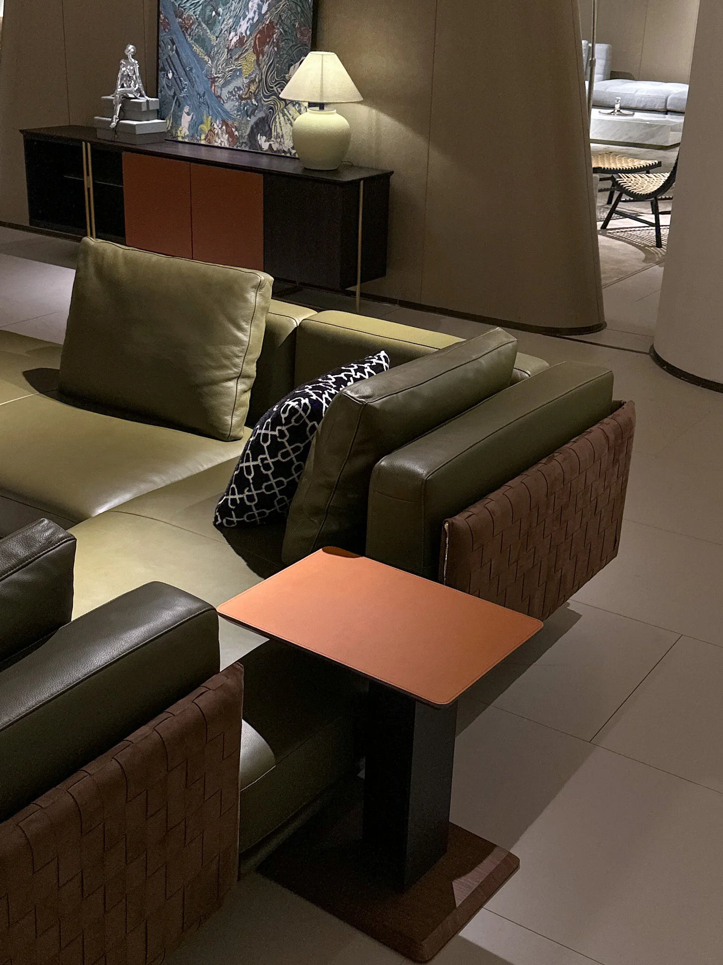Unique Nordic furniture Living room sofa Large apartment Villa L-shaped combination sofa Italian design Simple modular sofa