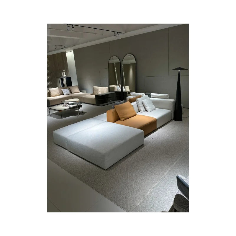 Combination Fabric Removable Combination Sofa Living Room Furniture Large Apartment Simple Italian Villa Home Modular Sofa