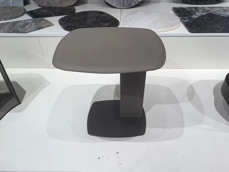 Unique design saddle leather living room furniture side coffee table loft apartment modern minimalist home coffee table