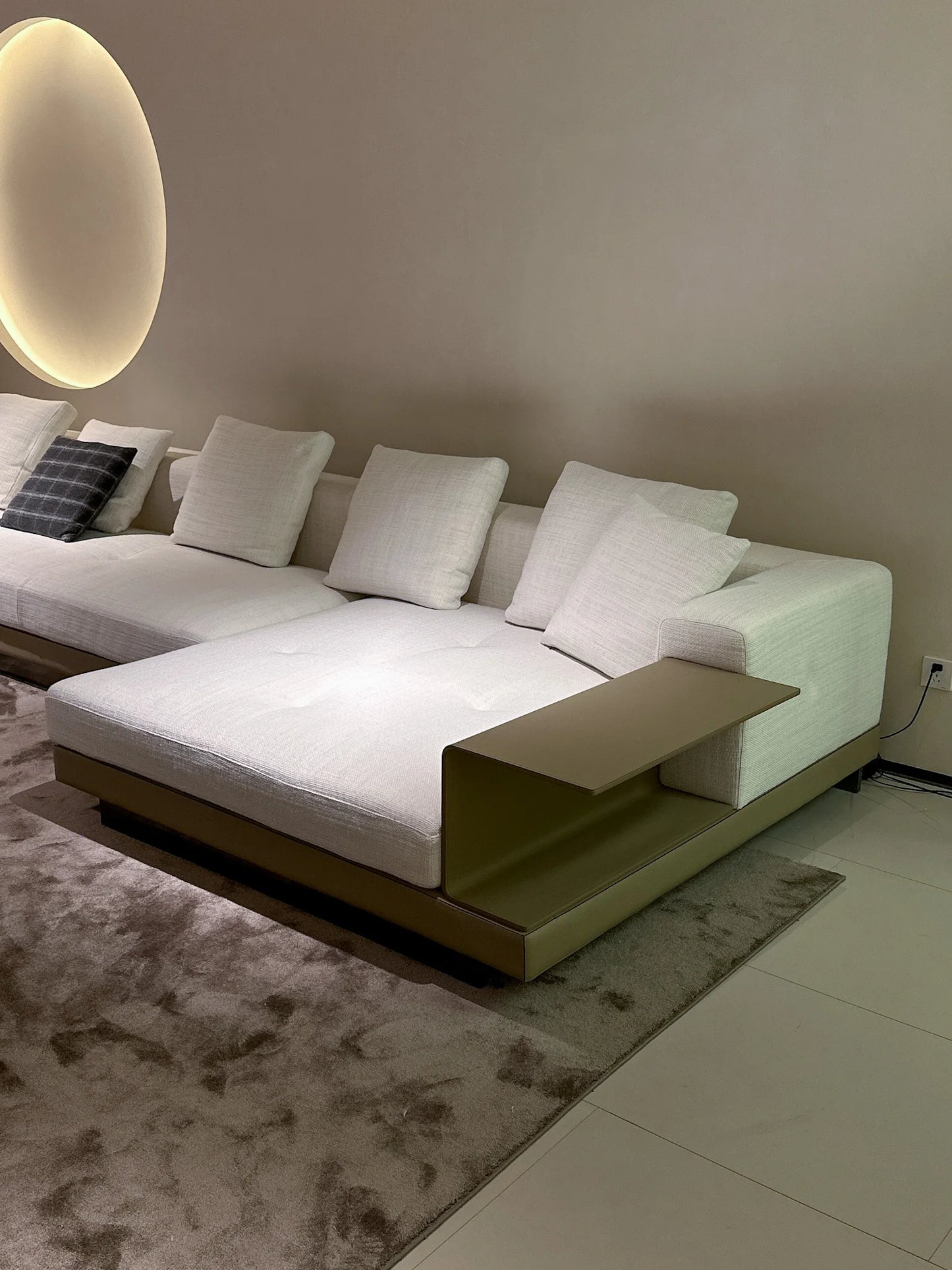 Beautiful living room combination leather sofa sofa set furniture Italian design modern leather fabric combination sofa