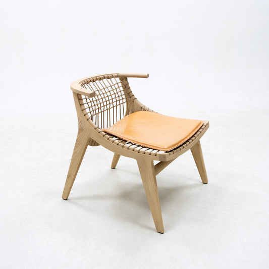 Japanese Cow Design SABI WABI Ash Wood Armchair Home Living Room Furniture Leisure Bedroom Villa Interior Leisure Chair