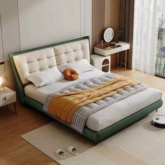 Modern Design Home Furniture Bedroom Set Extra Large Fabric Leather Bedding Villa Hotel Project Indoor Use Five Startup Beds
