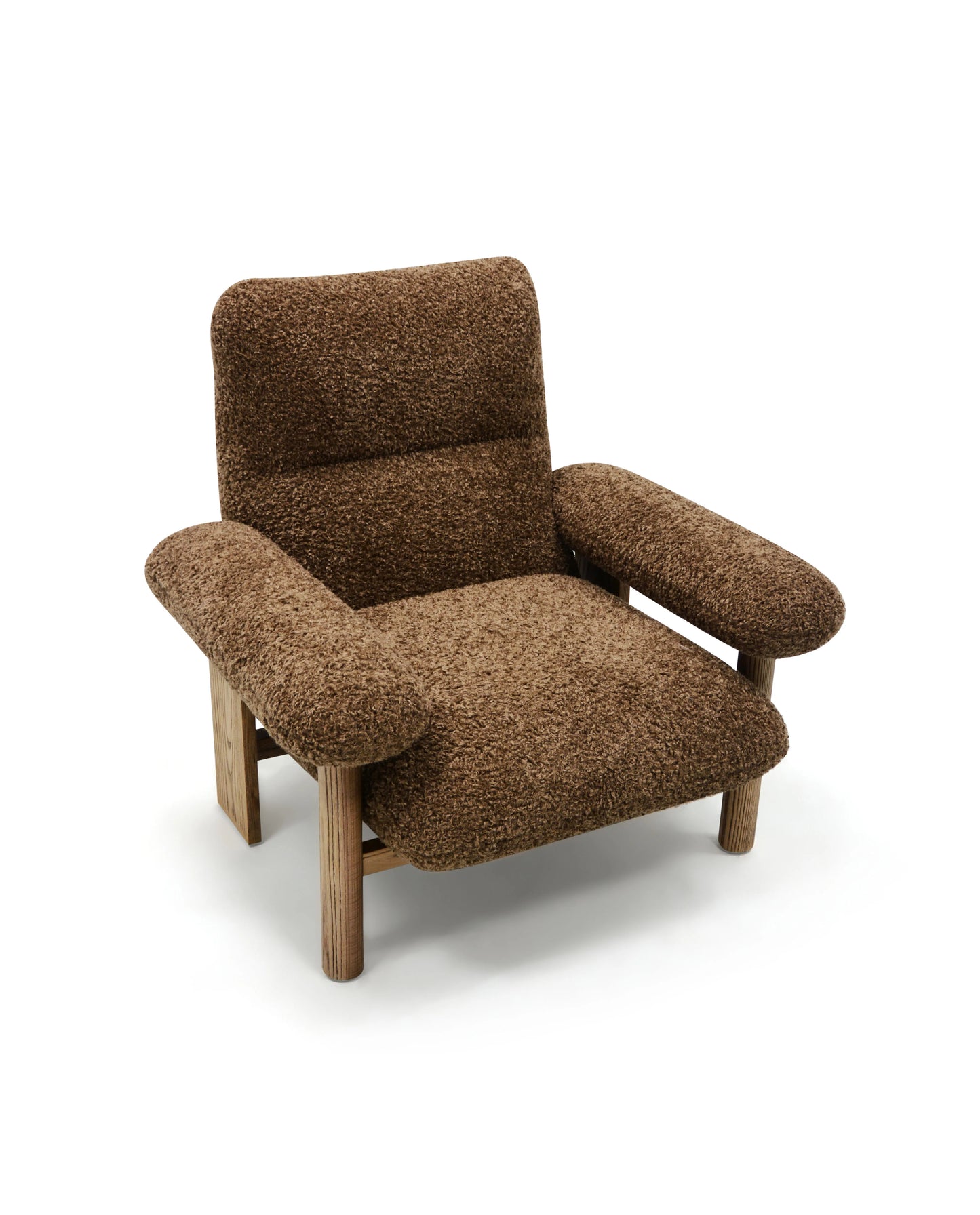 Sabi Wabi Cream Armchair Home Living Room Bedroom Furniture Grey Wood Furniture Leisure Villa Interior Fabric Seat