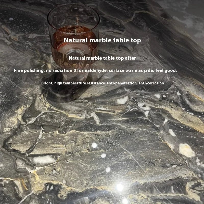 Italian luxury stone coffee table Normcore modern living room barrier-free high-end simple marble square