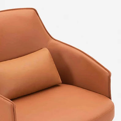 Italian design leather with ottoman single sofa swivel chair silas luxury hotel living room soft single chair