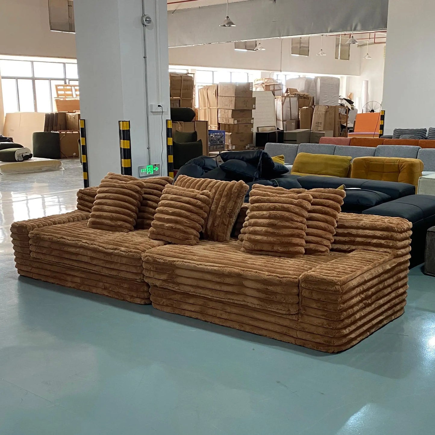 Factory direct sales compressed down sofa high quality fabric sofa modular combination sofa sofa set