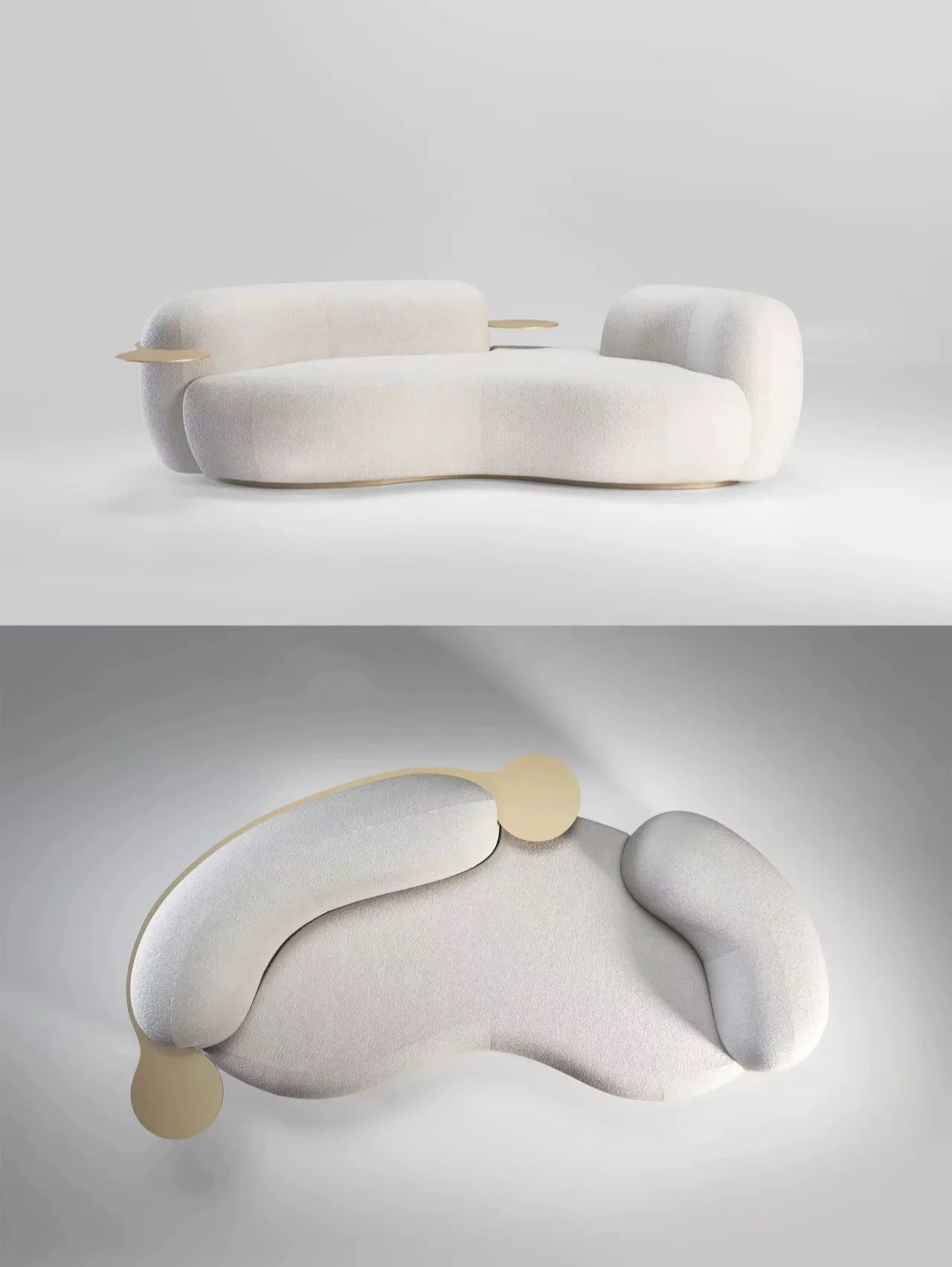 Modern Booker fabric curved sofa home living room reception wholesale sofa luxury interior design