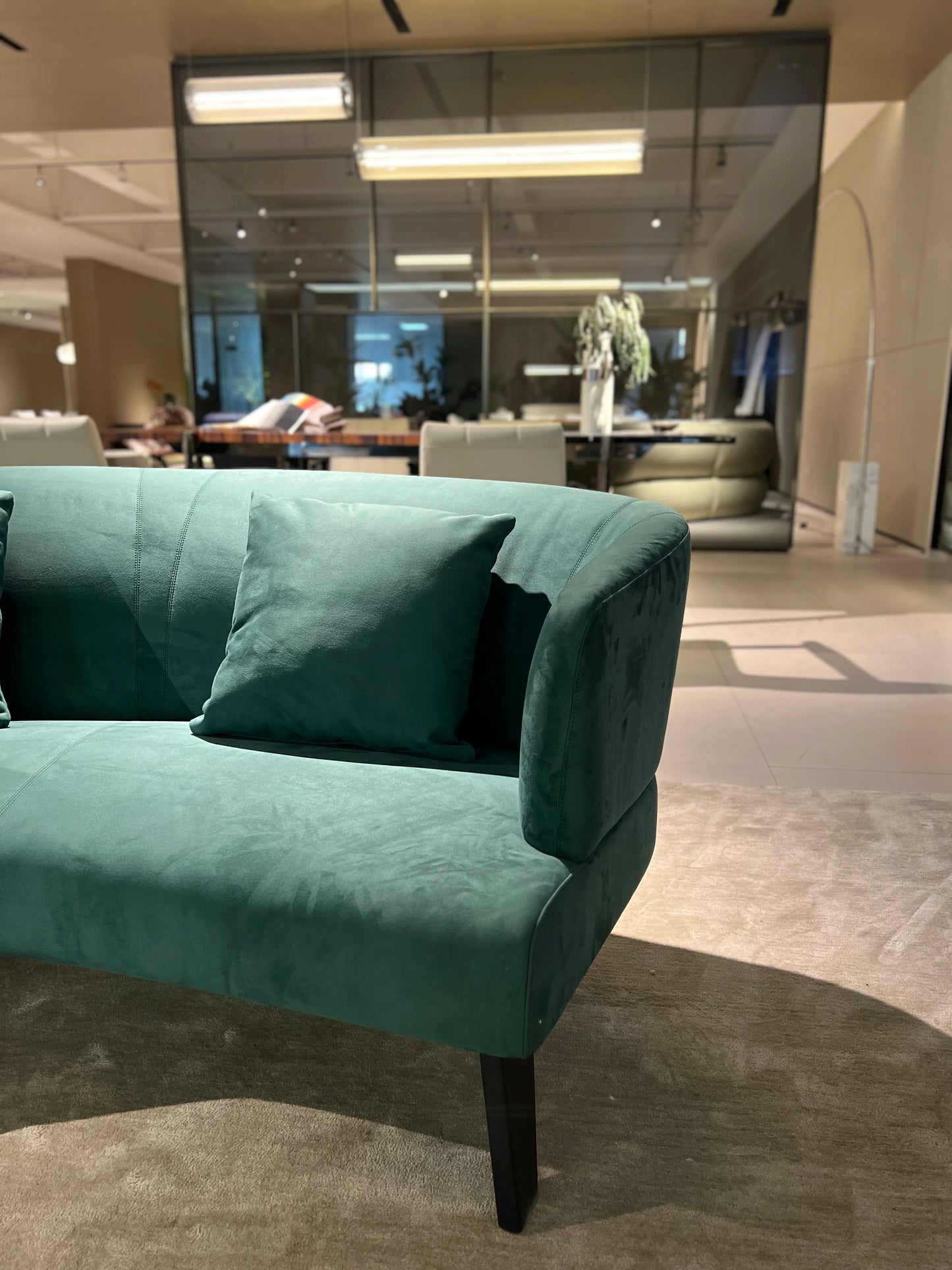 Matte fabric green two Sot villa living room furniture large apartment Italian design leisure sofa 2 people VIP sofa