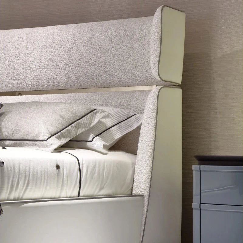 Italy Deluxe Double Queen Bed Modern Hong Kong-style Master Bedroom Deluxe Villa House Fabric Bed