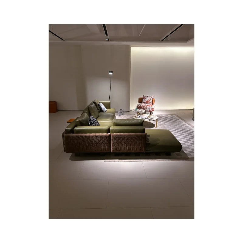 Unique Nordic furniture Living room sofa Large apartment Villa L-shaped combination sofa Italian design Simple modular sofa