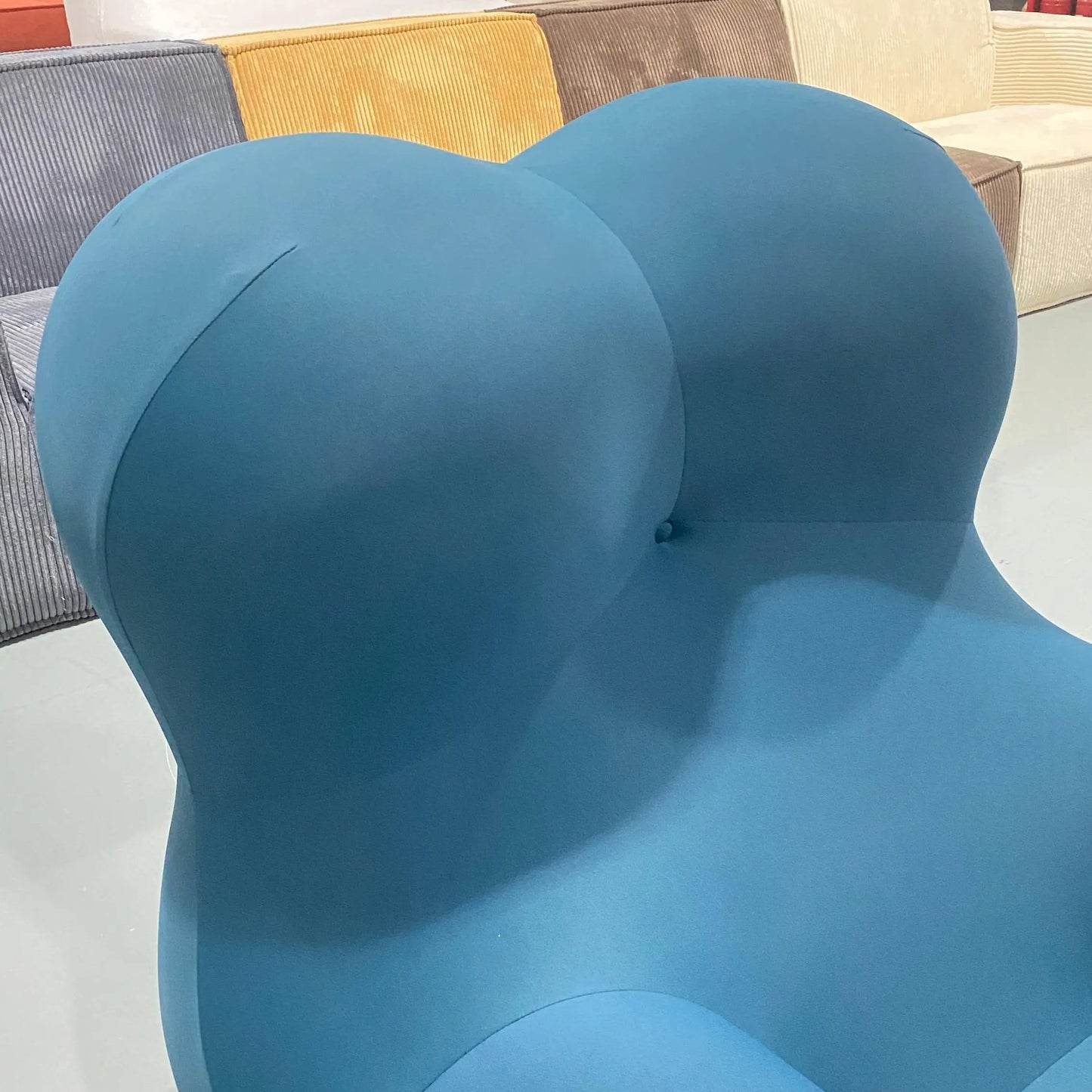 Modern Creative Irregular Fabric Lazy Single Compression Sofa Chair Luxury Living Room Lounge Sofa Chair with Ottoman