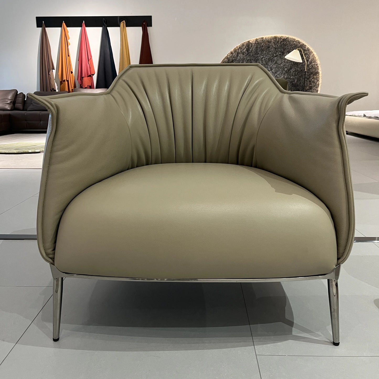 Modern Tiger Lounge Chair Single Seat Leather Living Room Bedroom Balcony Lounge Cafe Villa Furniture Loft Armchair