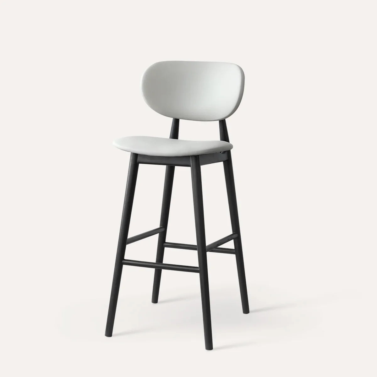 Luxury modern Italian minimalist high stool wooden frame bar chair villa furniture home cafe dining room living room counter stool