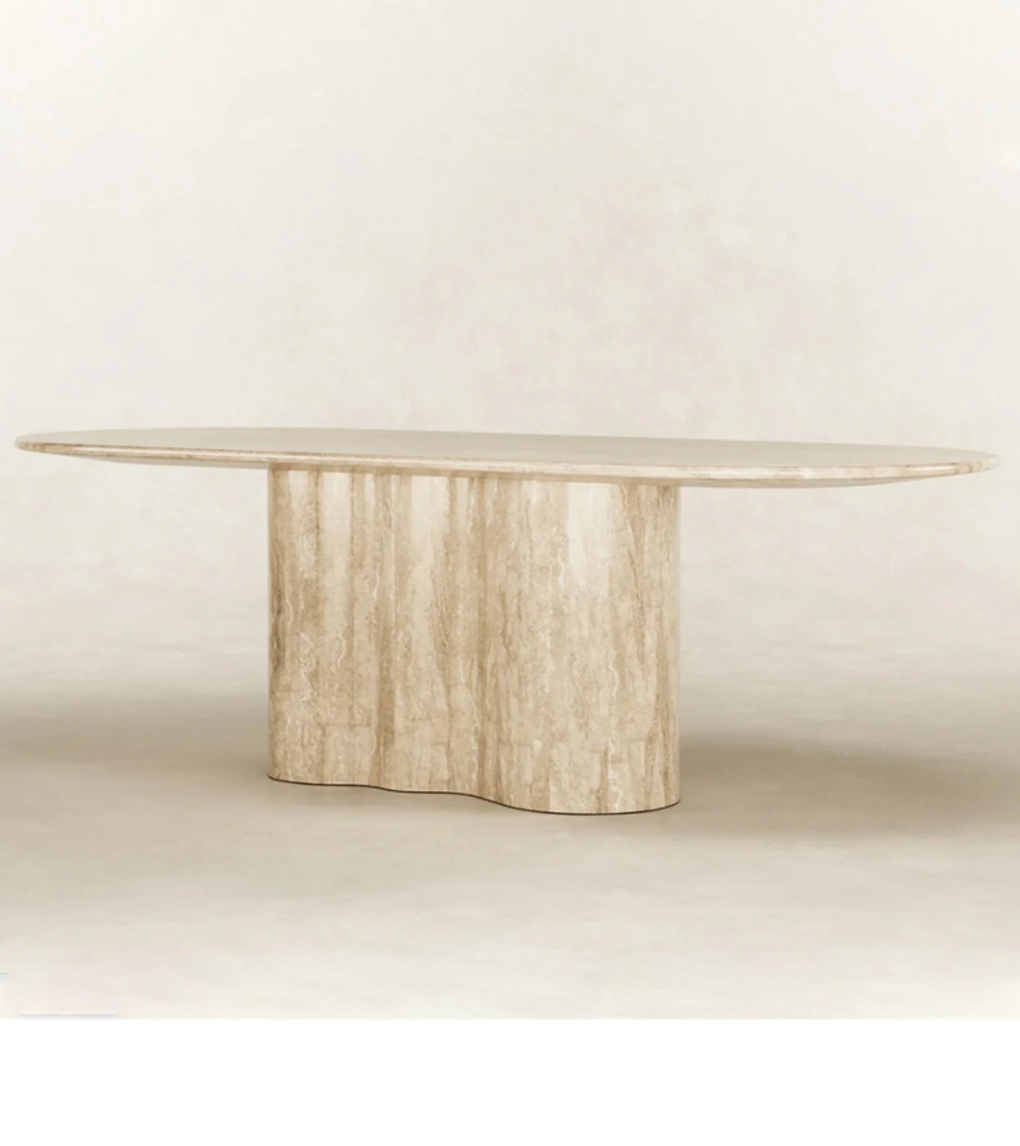 2025 version Wabi-Sabi rectangular natural travertine marble dining table solid modern small apartment long table