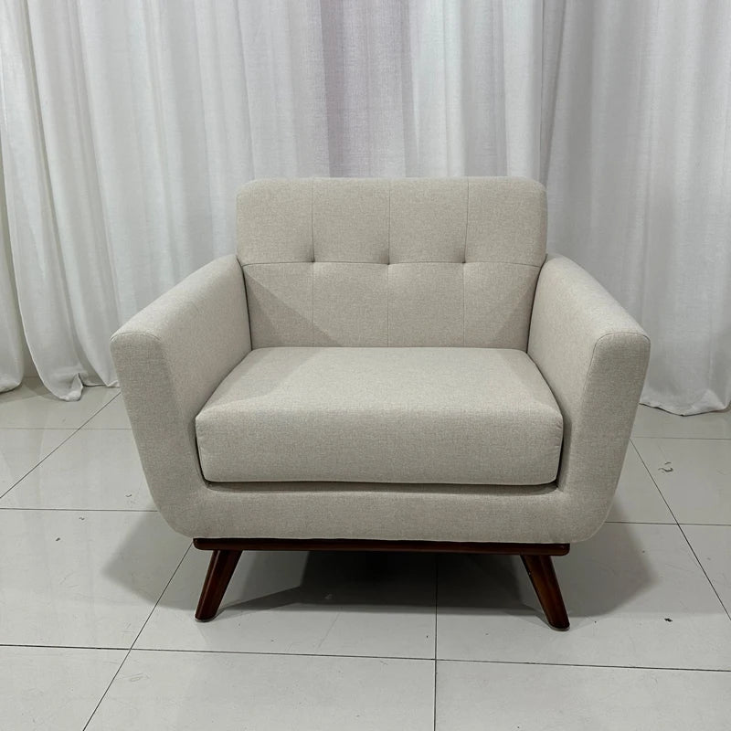 Japanese minimalist design home furniture fabric hotel project living room leisure sofa 2-seat loft apartment custom modular sofa