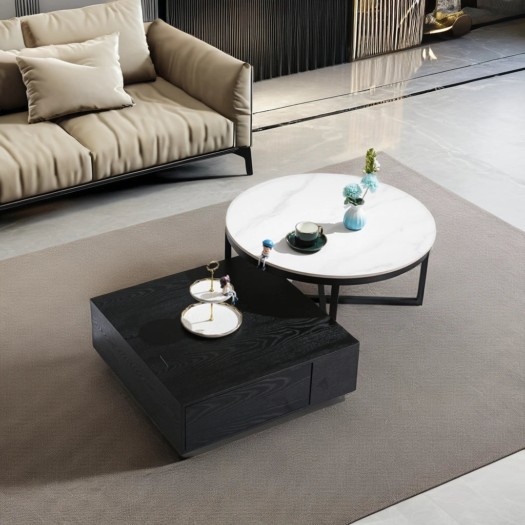 Function coffee table wooden drawer living room furniture coffee table set indoor home bedroom combination coffee table home