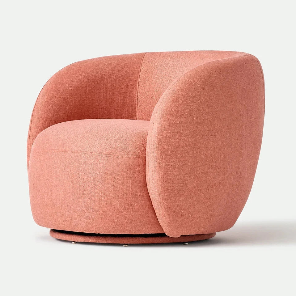 Modern Swivel Single Sofa Armchair Swivel Casual Style Velvet Wooden Living Room Dining Room Outdoor Bar Lobby Children's Lounge Chair
