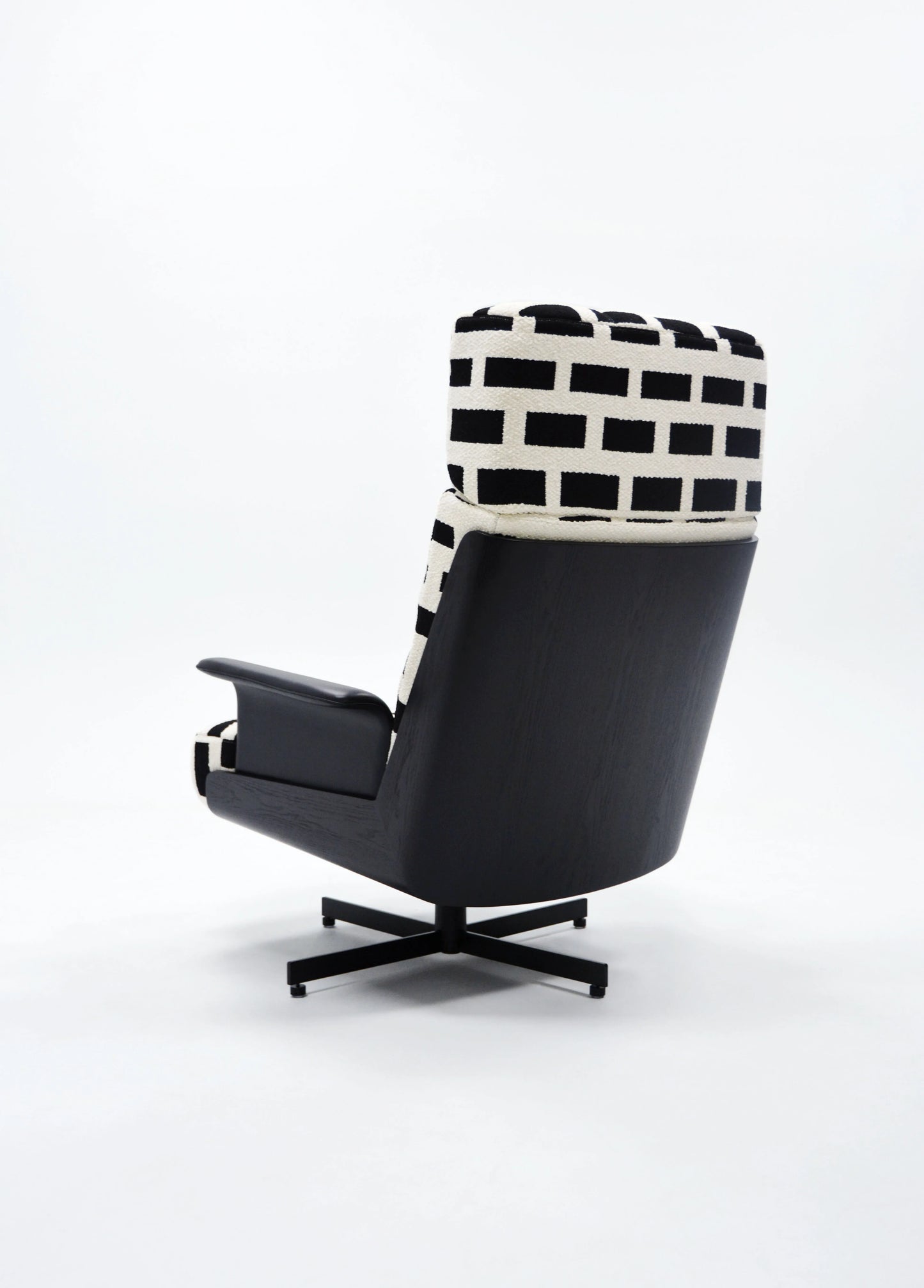 Modern high-back leather sofa chair household study single leisure chair rotating office chair