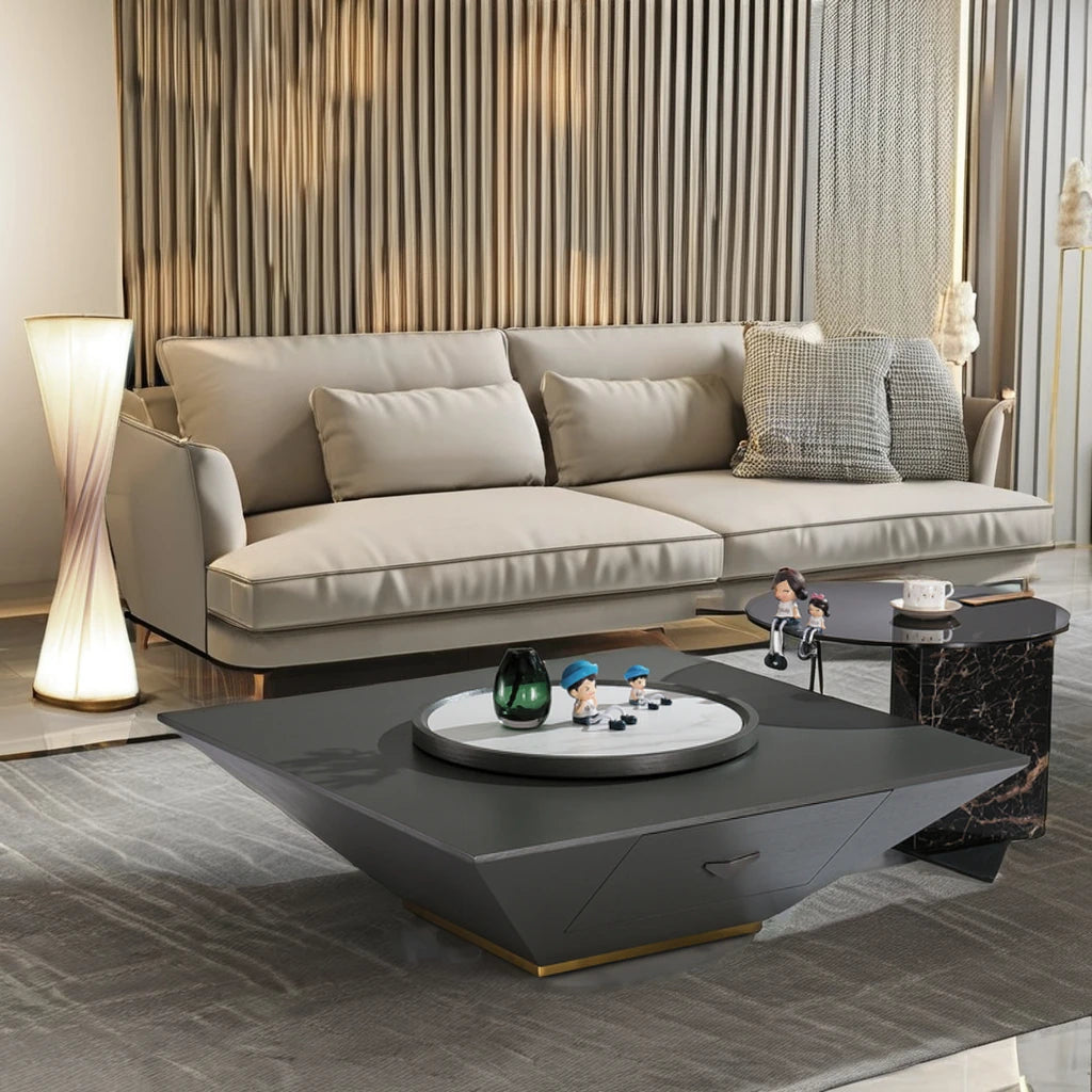 Modern Luxury Design Ceramic and Glass Coffee Table Sets Household Marble and MDF Dining Room Living Room Interior Furniture