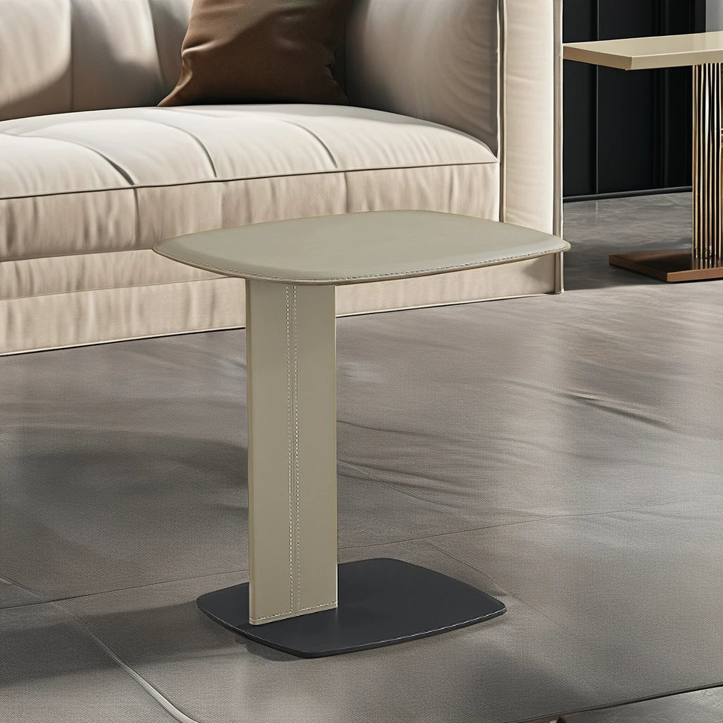 Unique design saddle leather living room furniture side coffee table loft apartment modern minimalist home coffee table