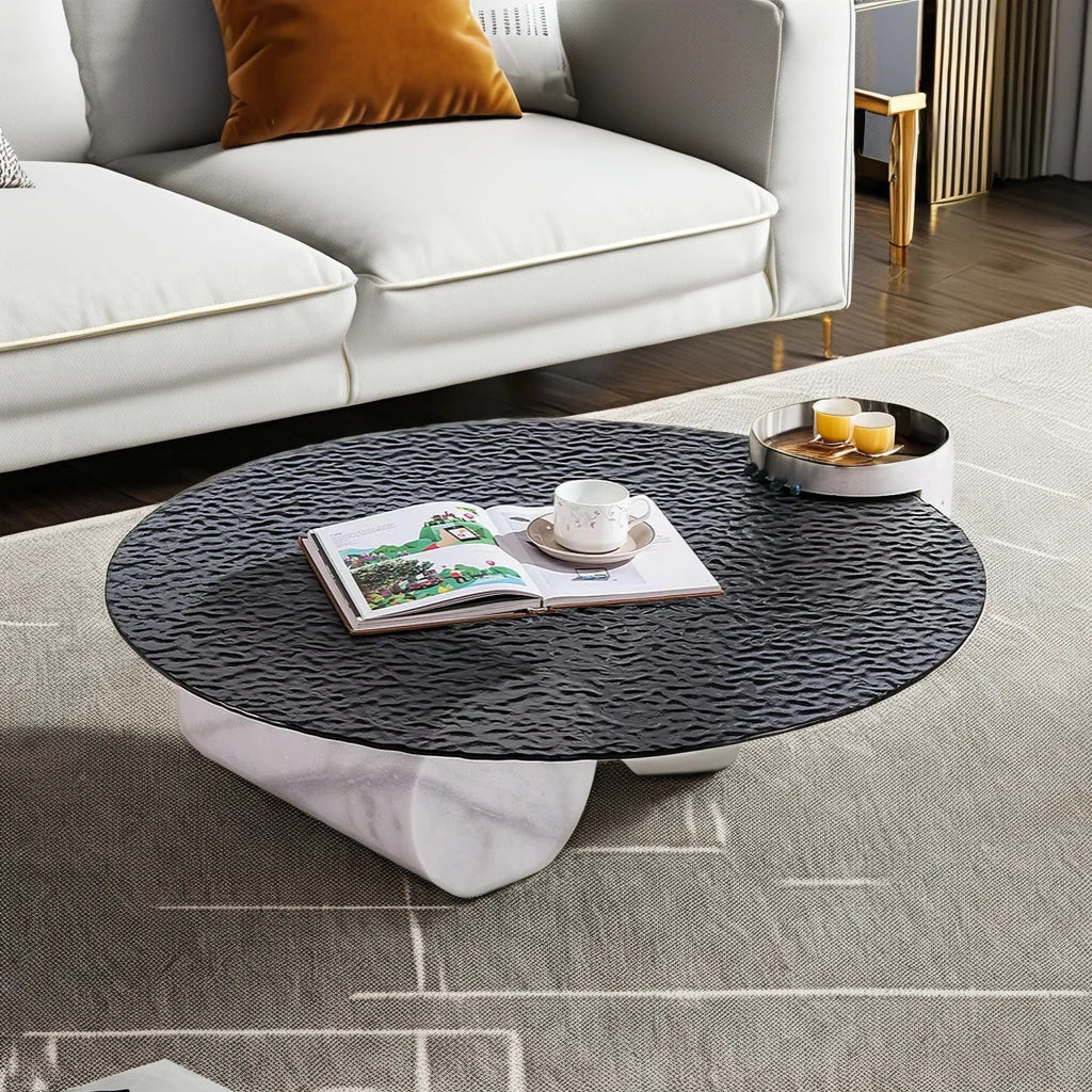 Modern luxury VIP glass top coffee table Unique design Interior home decoration Living room or bedroom