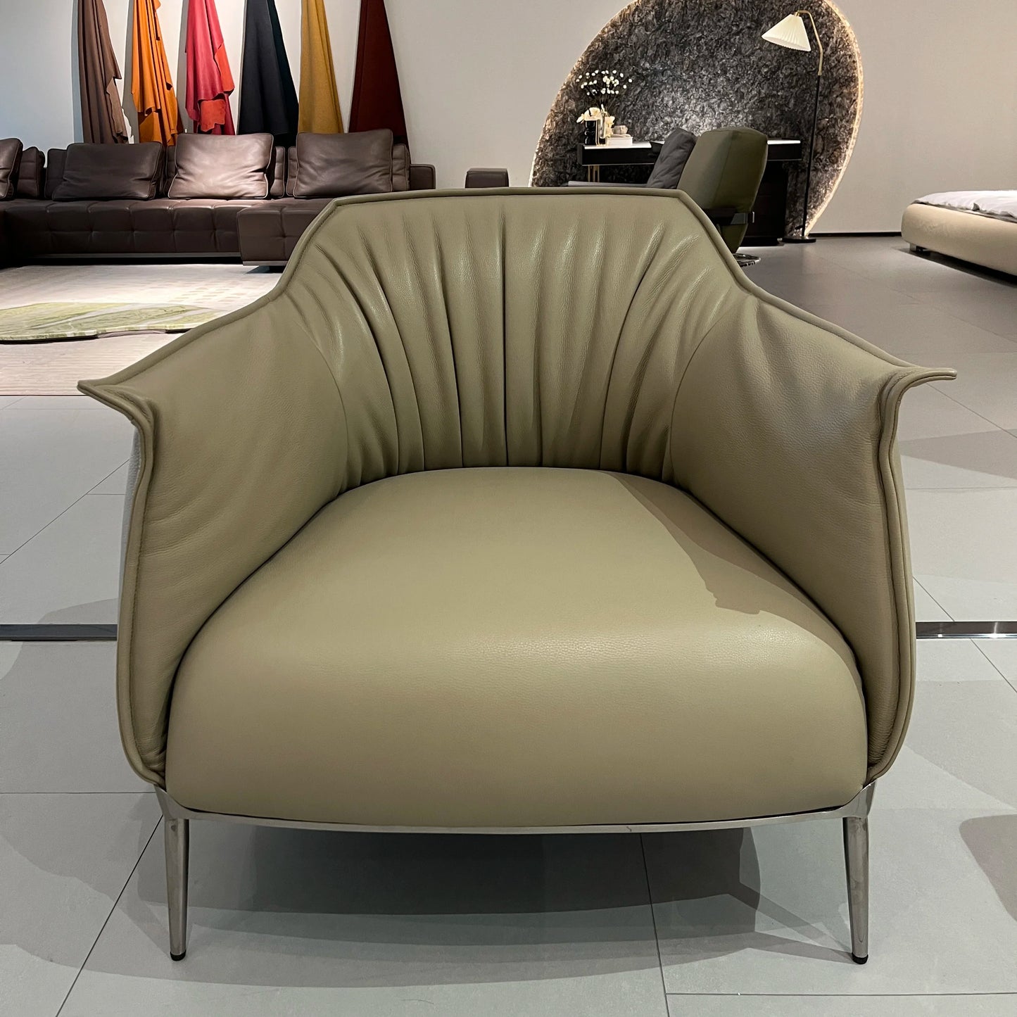 Modern Tiger Lounge Chair Single Seat Leather Living Room Bedroom Balcony Lounge Cafe Villa Furniture Loft Armchair
