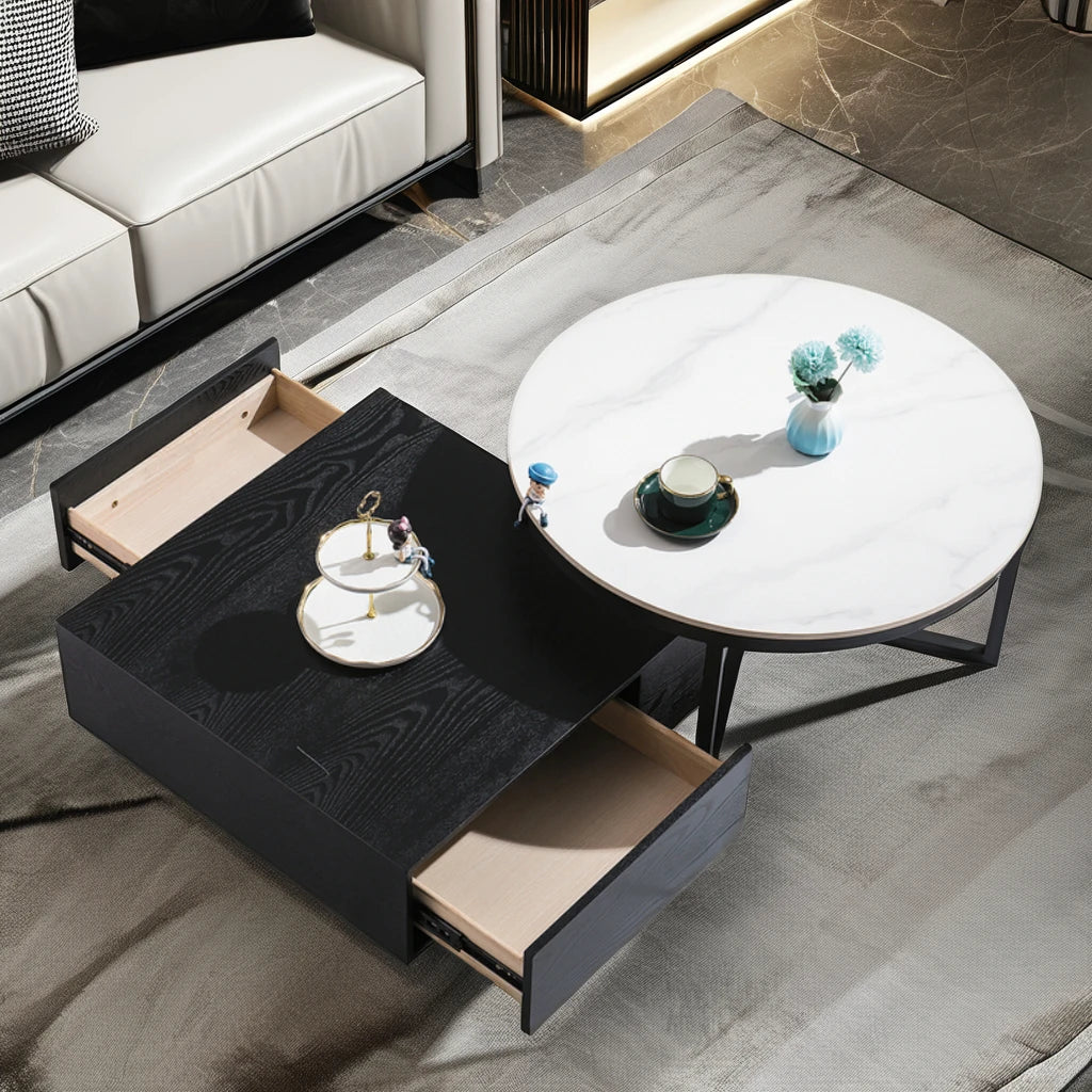 Function coffee table wooden drawer living room furniture coffee table set indoor home bedroom combination coffee table home