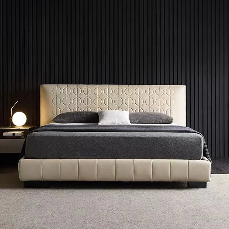 High Quality Italian Design Home Furniture Bedroom Bedding Set Interior Villa Master Room King Loft Apartment Bed