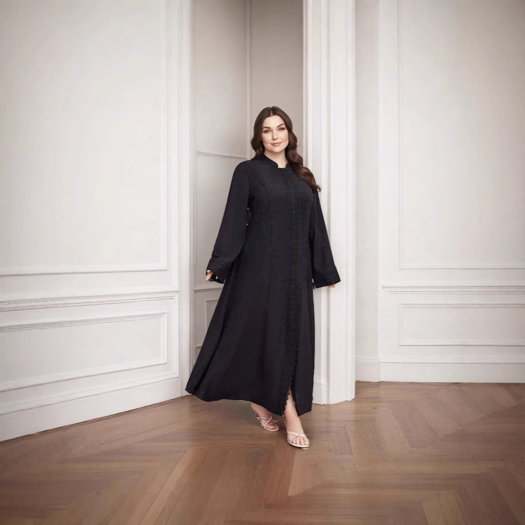 Europe, America, Middle East, Arabia cross-border summer new solid color thin breathable long-sleeved women's fashion loose women's clothing large size