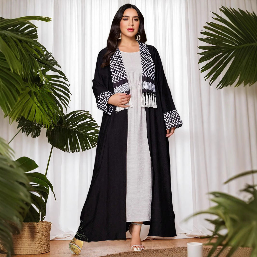 Loriya 2025 AliExpress Dubai Middle East Turkey Dubai Splicing Collection Elegant Dress Two-piece Set