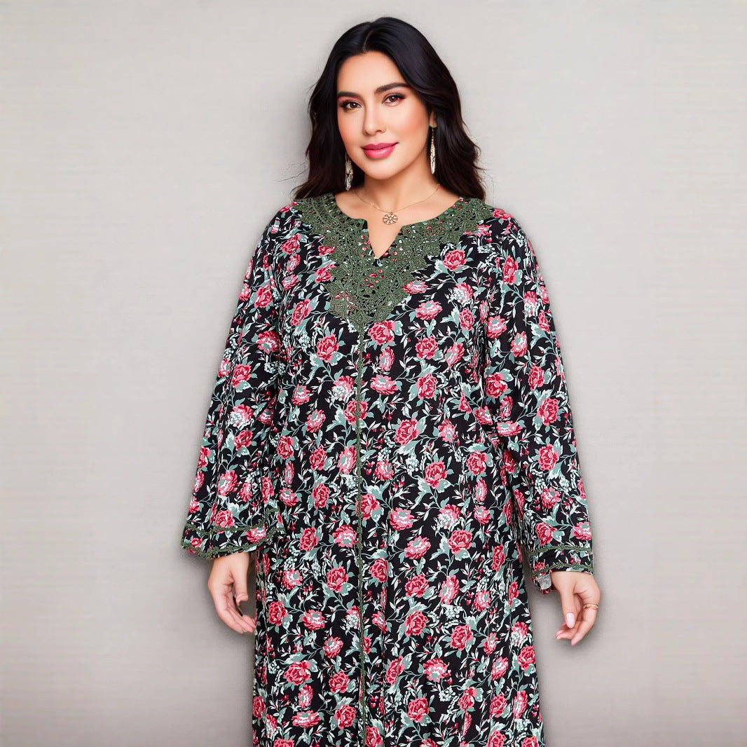 The real shot will be in the summer of 2025. The new V-neck color is thin, literary and retro vacation dress is 125kg, and the extra-long robe is available.