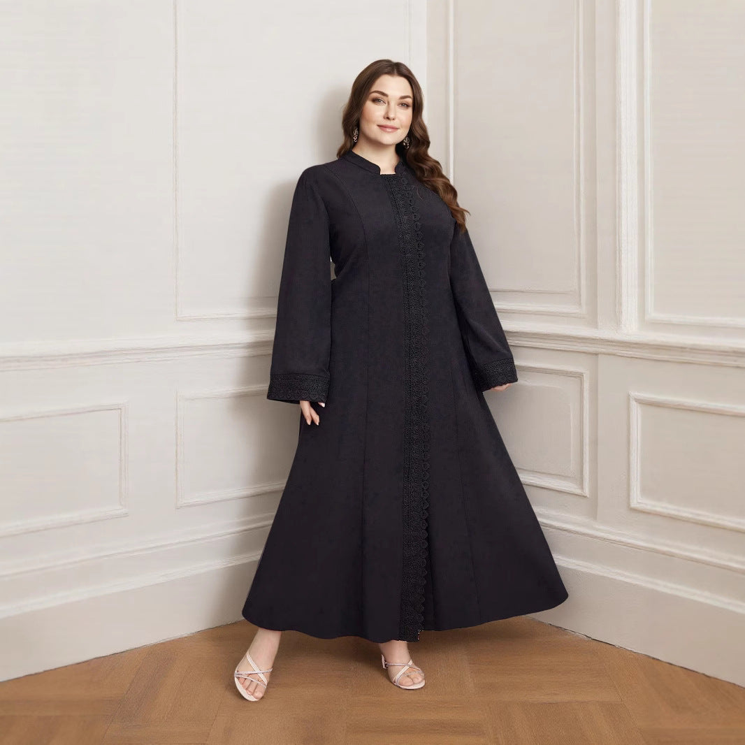 Europe, America, Middle East, Arabia cross-border summer new solid color thin breathable long-sleeved women's fashion loose women's clothing large size
