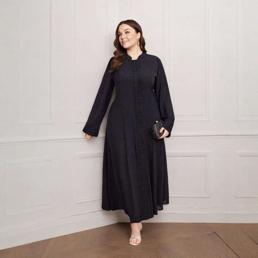 Europe, America, Middle East, Arabia cross-border summer new solid color thin breathable long-sleeved women's fashion loose women's clothing large size
