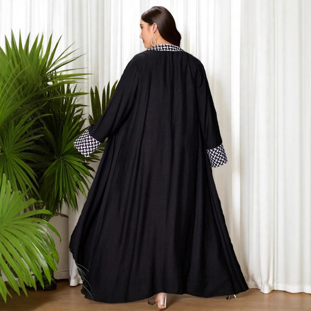 Loriya 2025 AliExpress Dubai Middle East Turkey Dubai Splicing Collection Elegant Dress Two-piece Set
