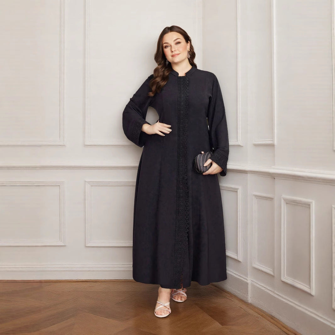 Europe, America, Middle East, Arabia cross-border summer new solid color thin breathable long-sleeved women's fashion loose women's clothing large size