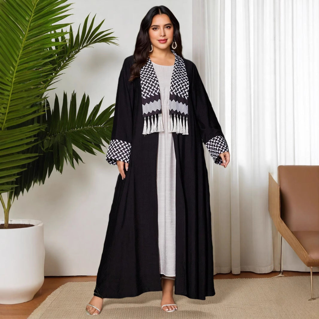 Loriya 2025 AliExpress Dubai Middle East Turkey Dubai Splicing Collection Elegant Dress Two-piece Set