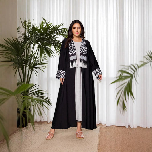Loriya 2025 AliExpress Dubai Middle East Turkey Dubai Splicing Collection Elegant Dress Two-piece Set