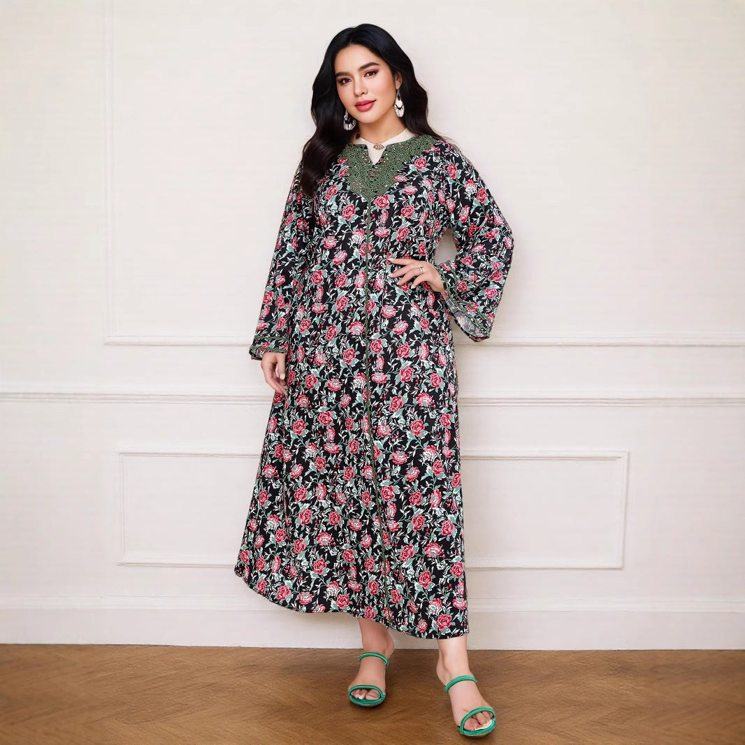 The real shot will be in the summer of 2025. The new V-neck color is thin, literary and retro vacation dress is 125kg, and the extra-long robe is available.