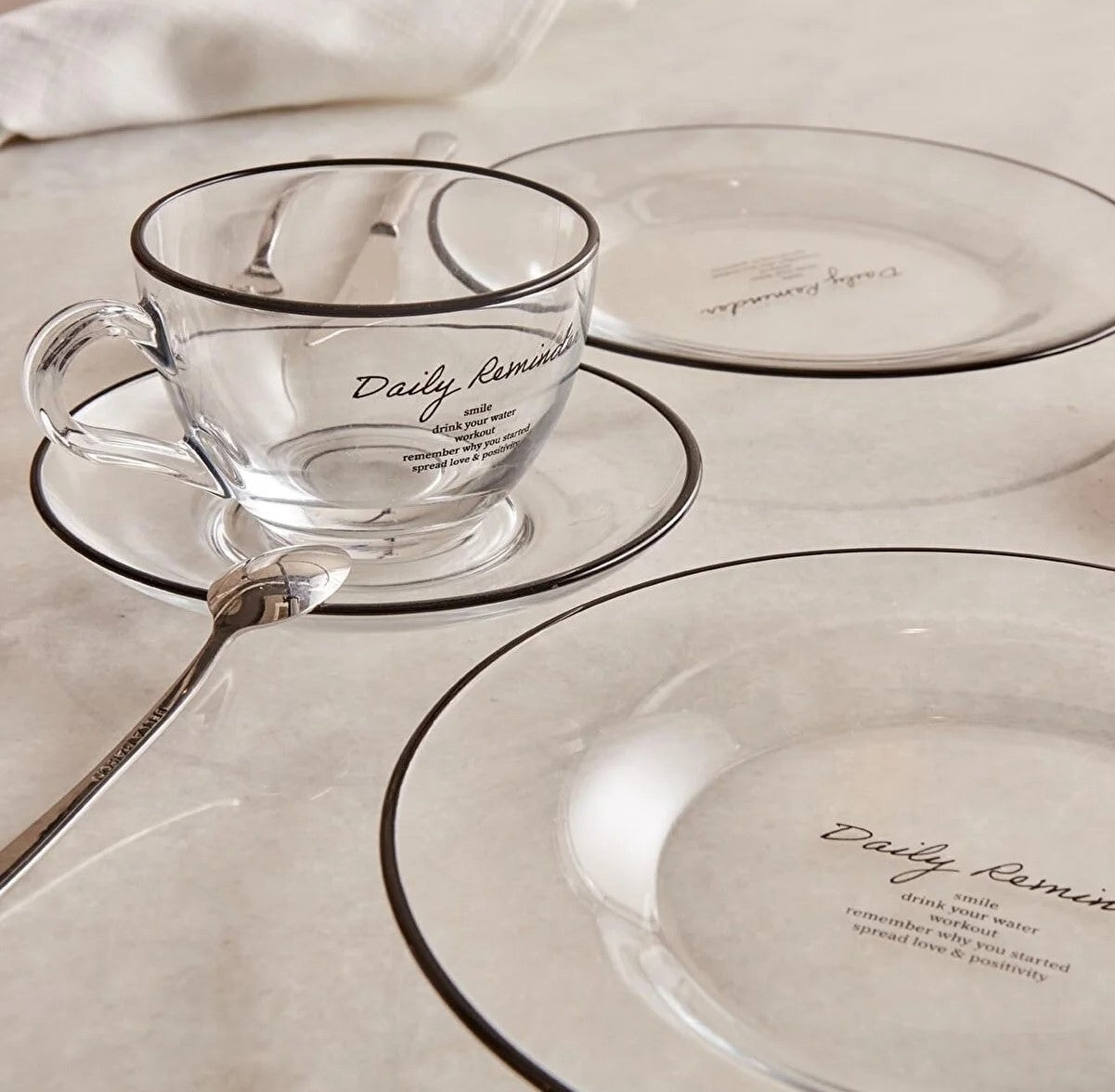 Black Rimmed Glass Plates