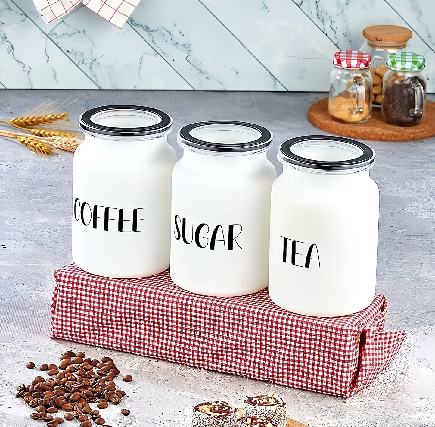 Coffee-Tea-Sugar Jars