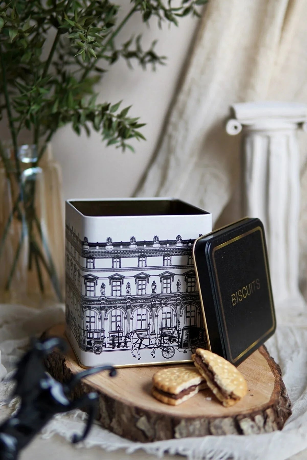 City Patterned Cookie Jar