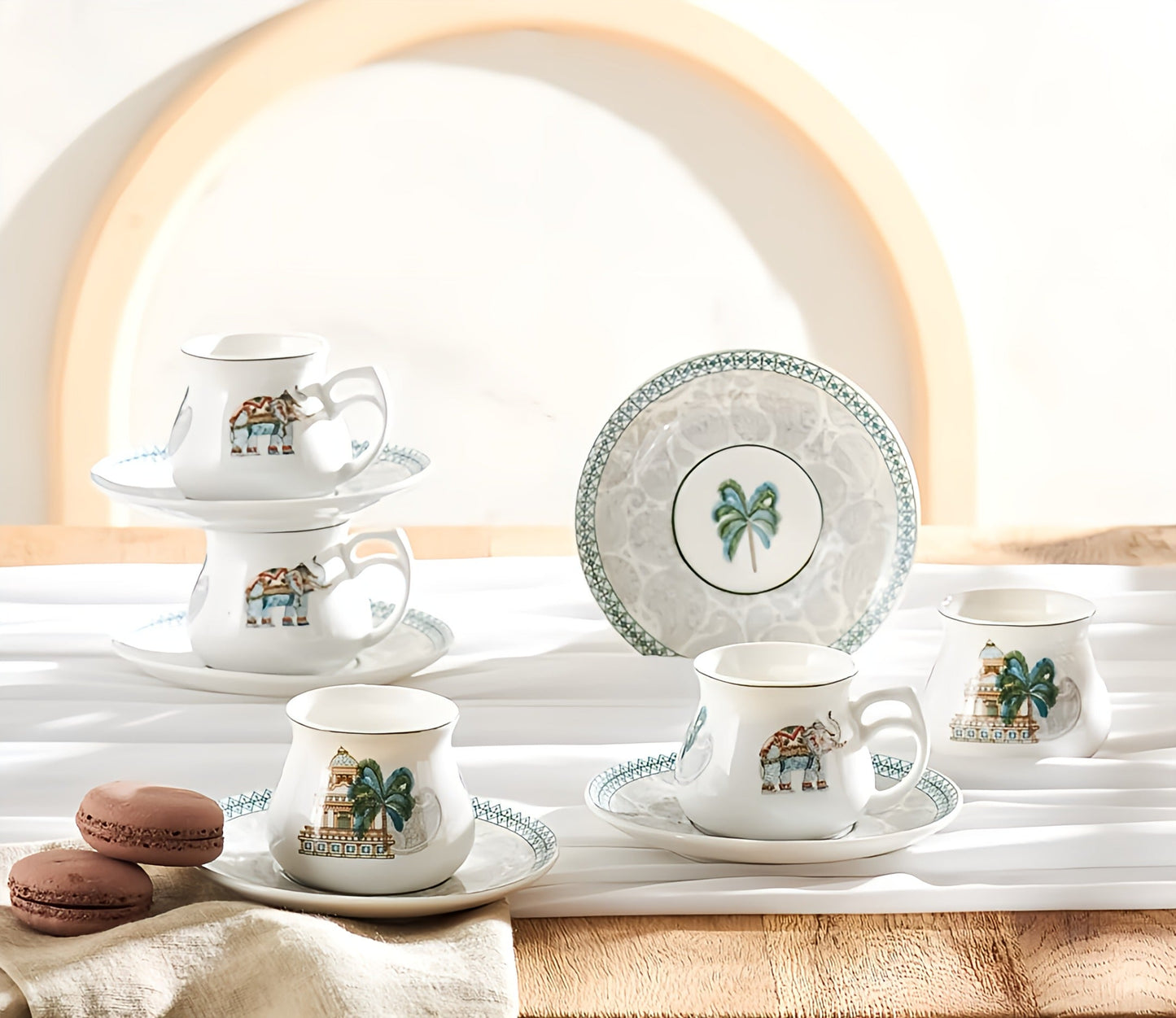 Porcelain Coffee Cup Set