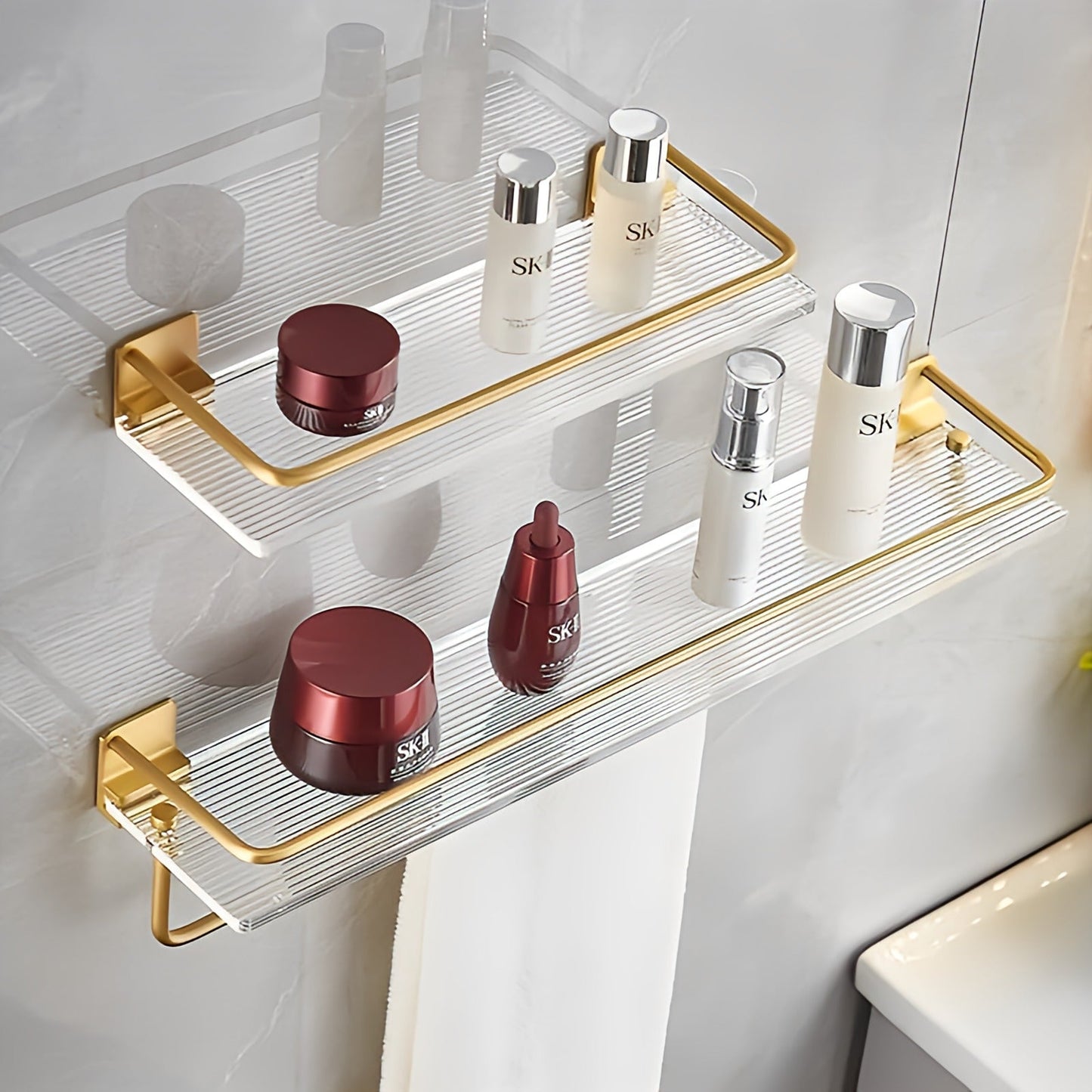 Modern Shelf with Towel Bar