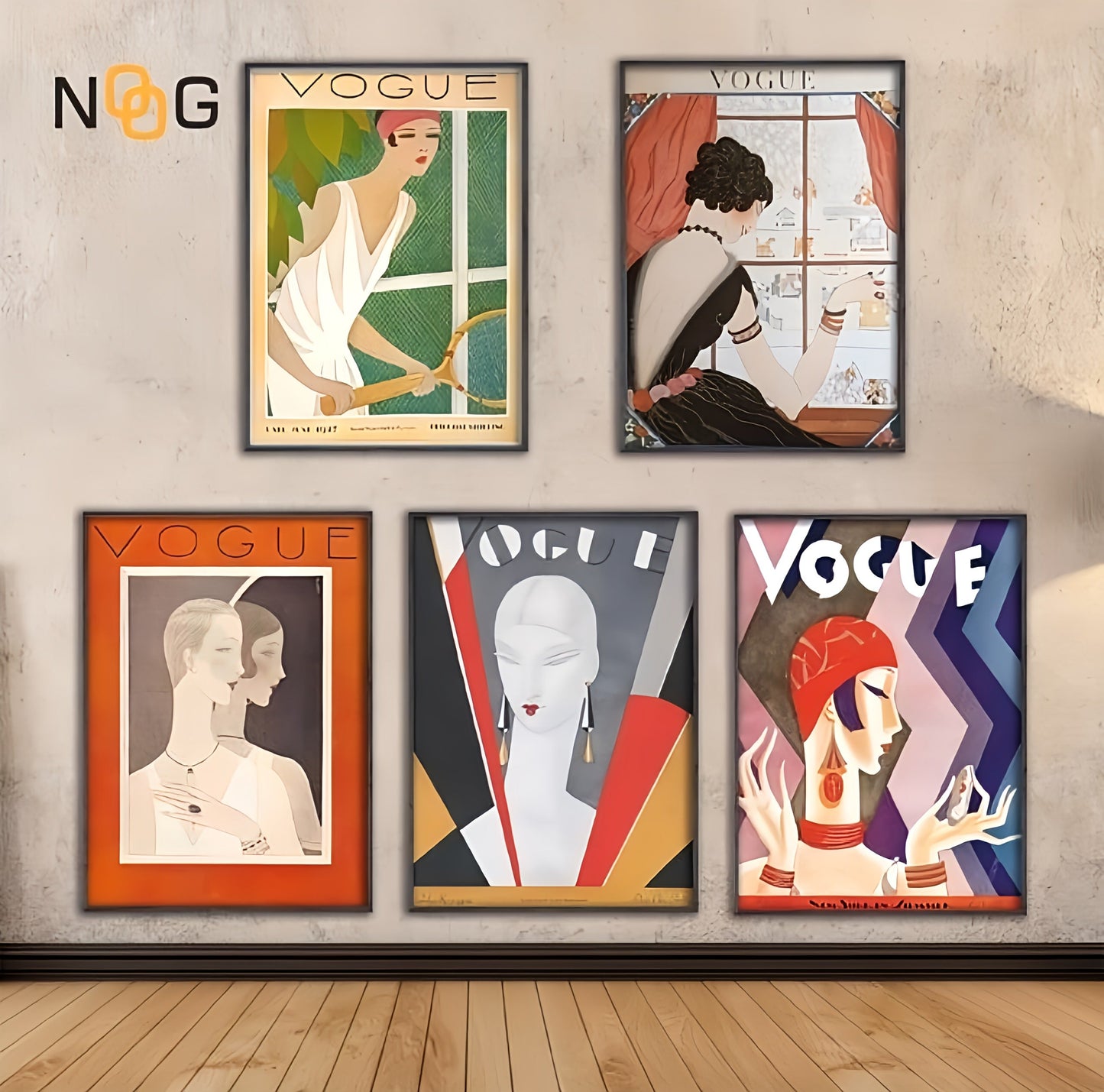 Vintage Cuadros Vogue Figure