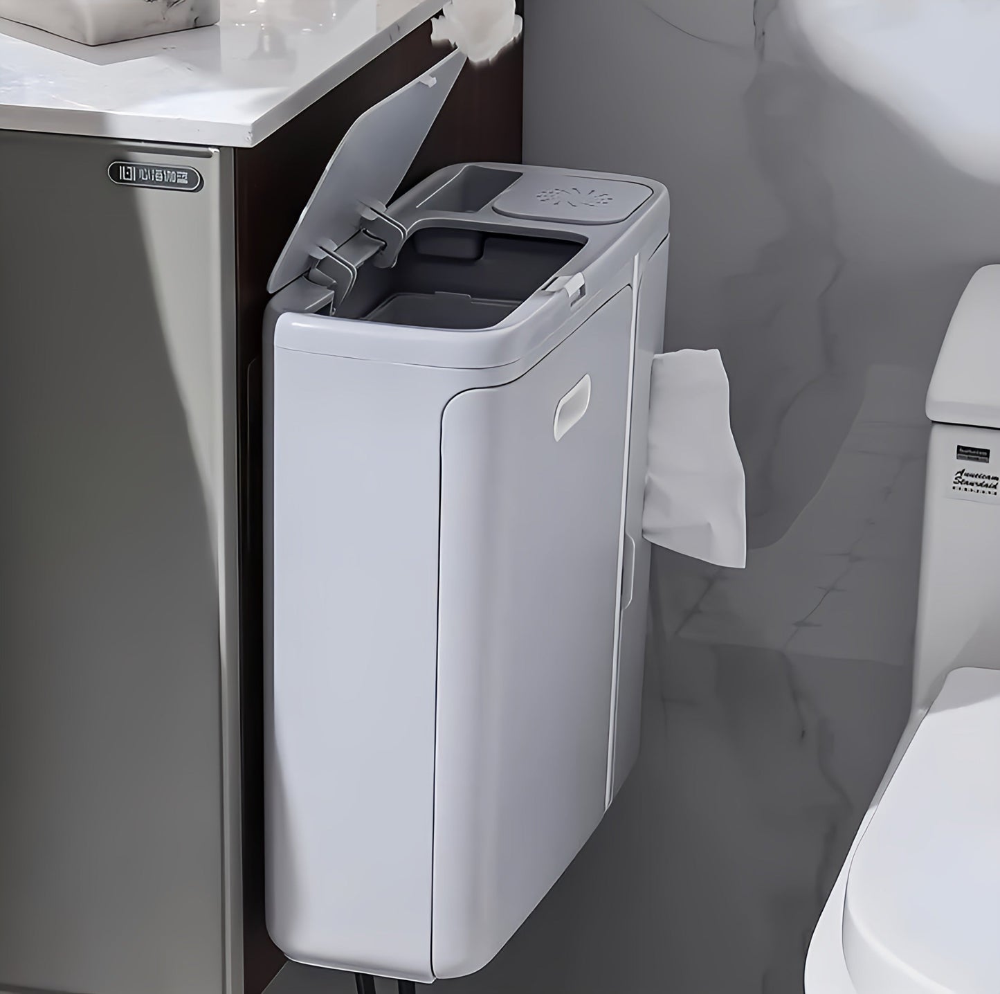 2 in 1 Wall-Mounted Trash Bin