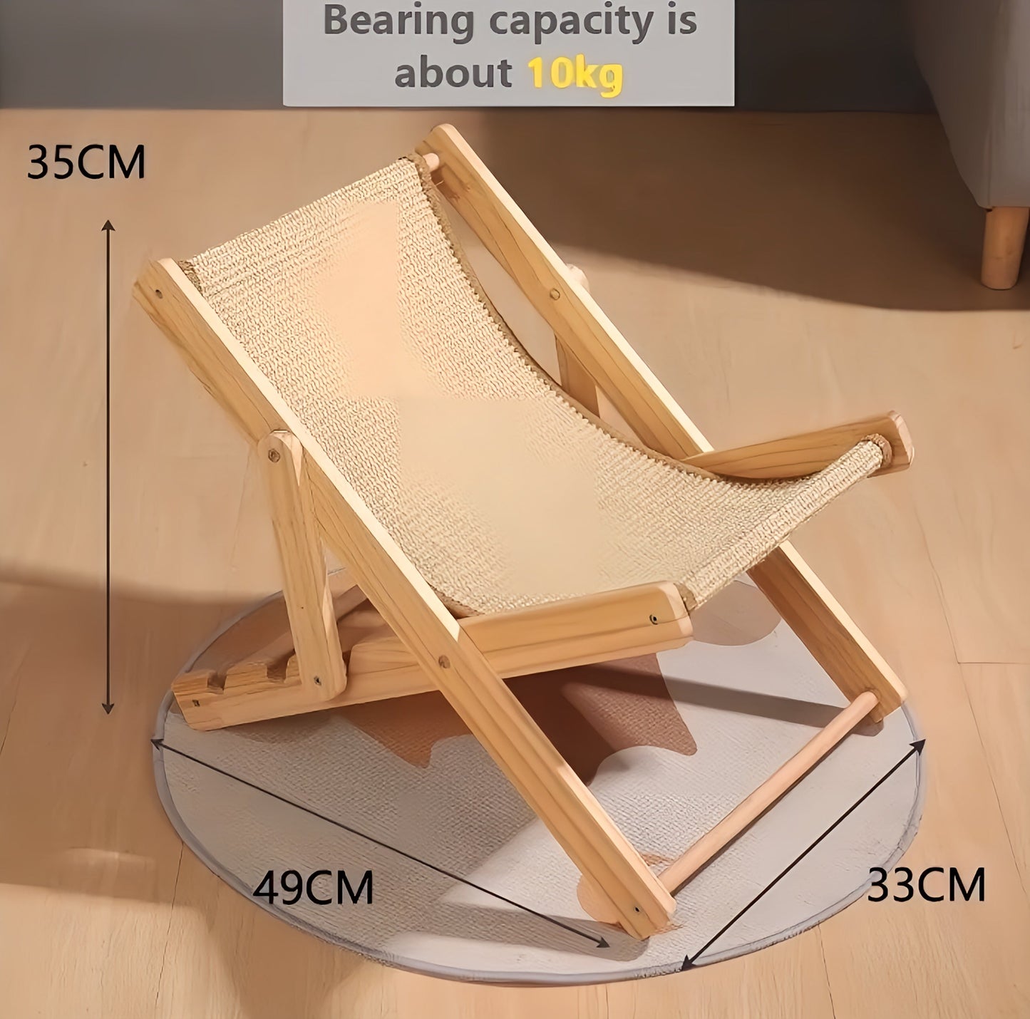 Cat Foldable Sisal Chair