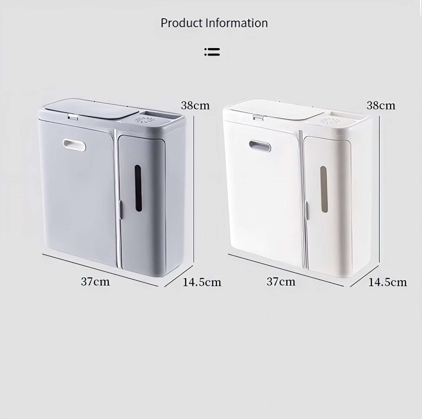 2 in 1 Wall-Mounted Trash Bin